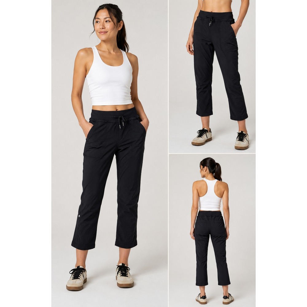 Lululemon Dance Studio Mid-Rise Pant Black Women's Size 4 Crop Jogger